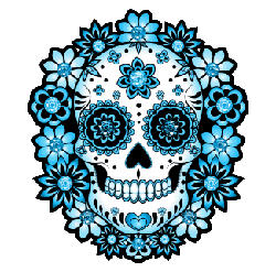Blue Sugar Skull