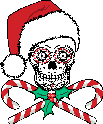 Santa Sugar Skull