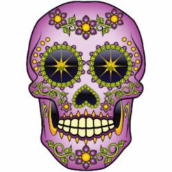Sugar Skull Purple Floral