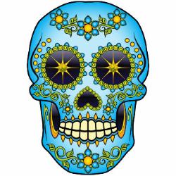 Sugar Skull Blue Floral